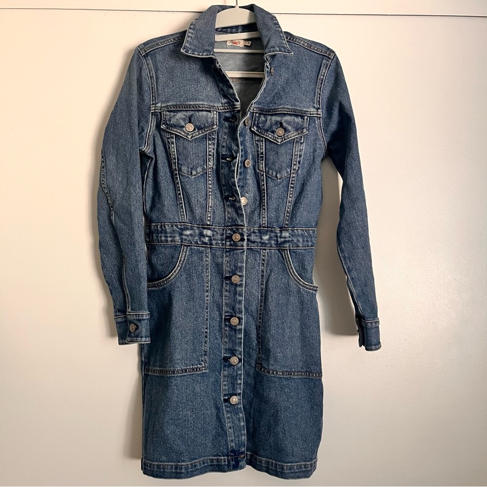 Faherty Michelle Blue Denim dress